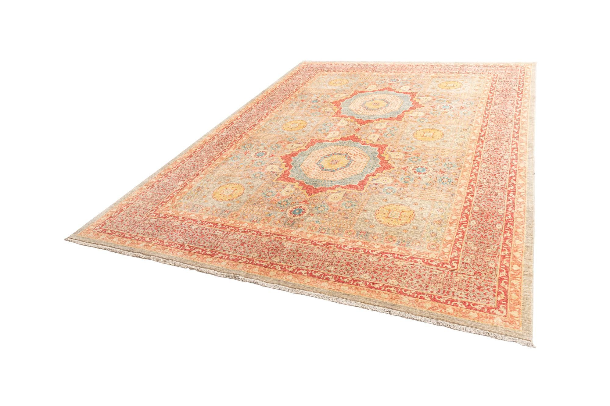 10' x 13' 2 Hand Knotted Mamluk Rug