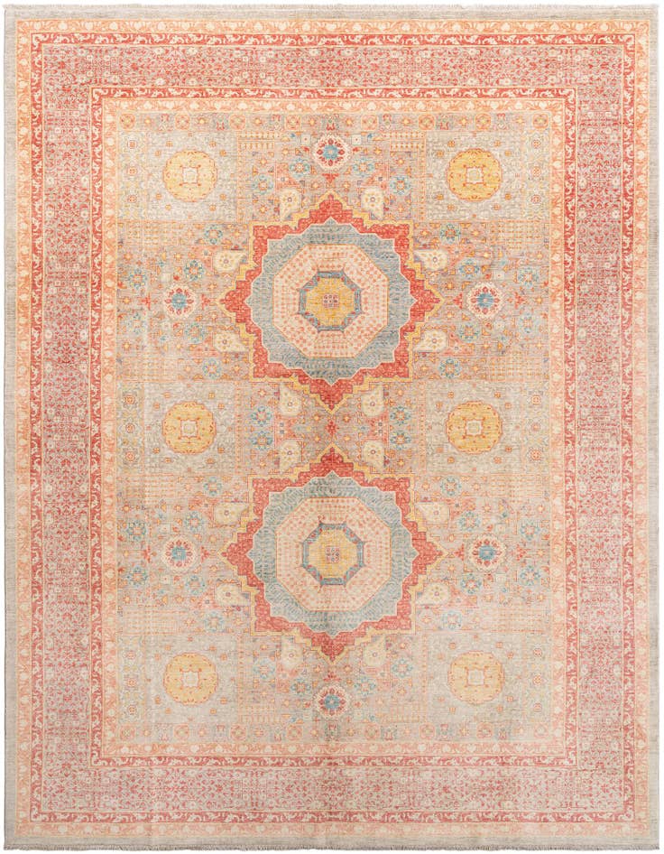 Detail image of 10' x 13' 2 Hand Knotted Mamluk Rug