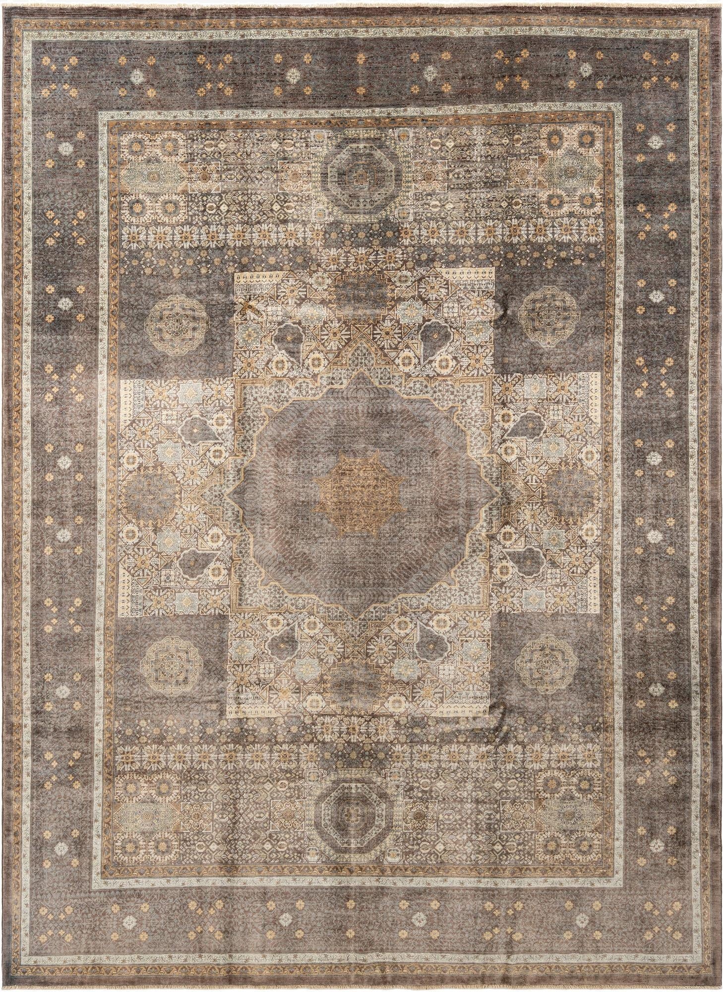 7' 4 x 9' 10  Hand Knotted Mamluk Rug