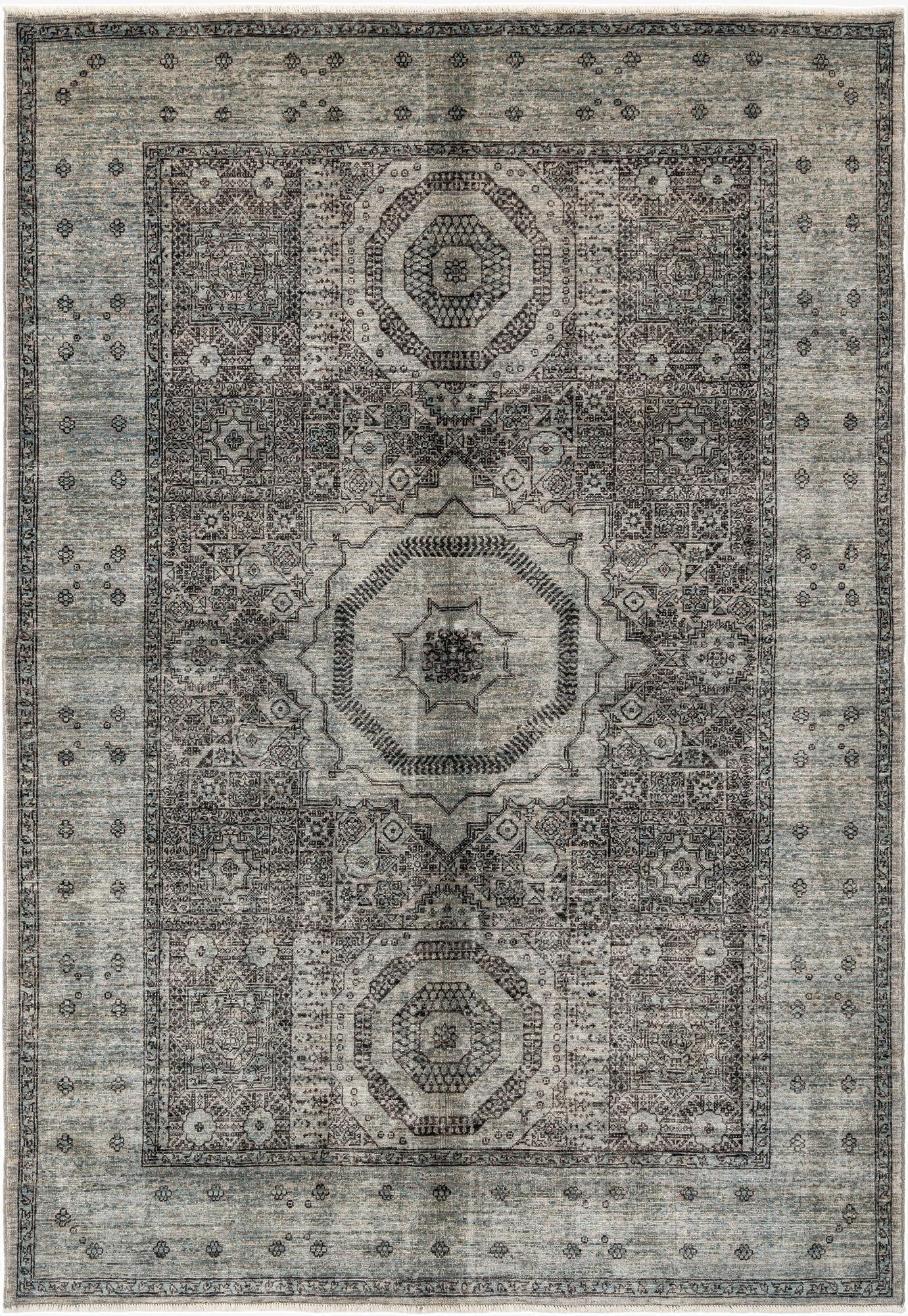 5' 7 x 7' 10  Hand Knotted Mamluk Rug