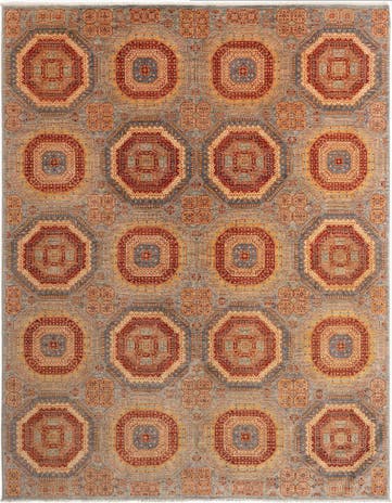 9' x 11' 8 Hand Knotted Mamluk Rug