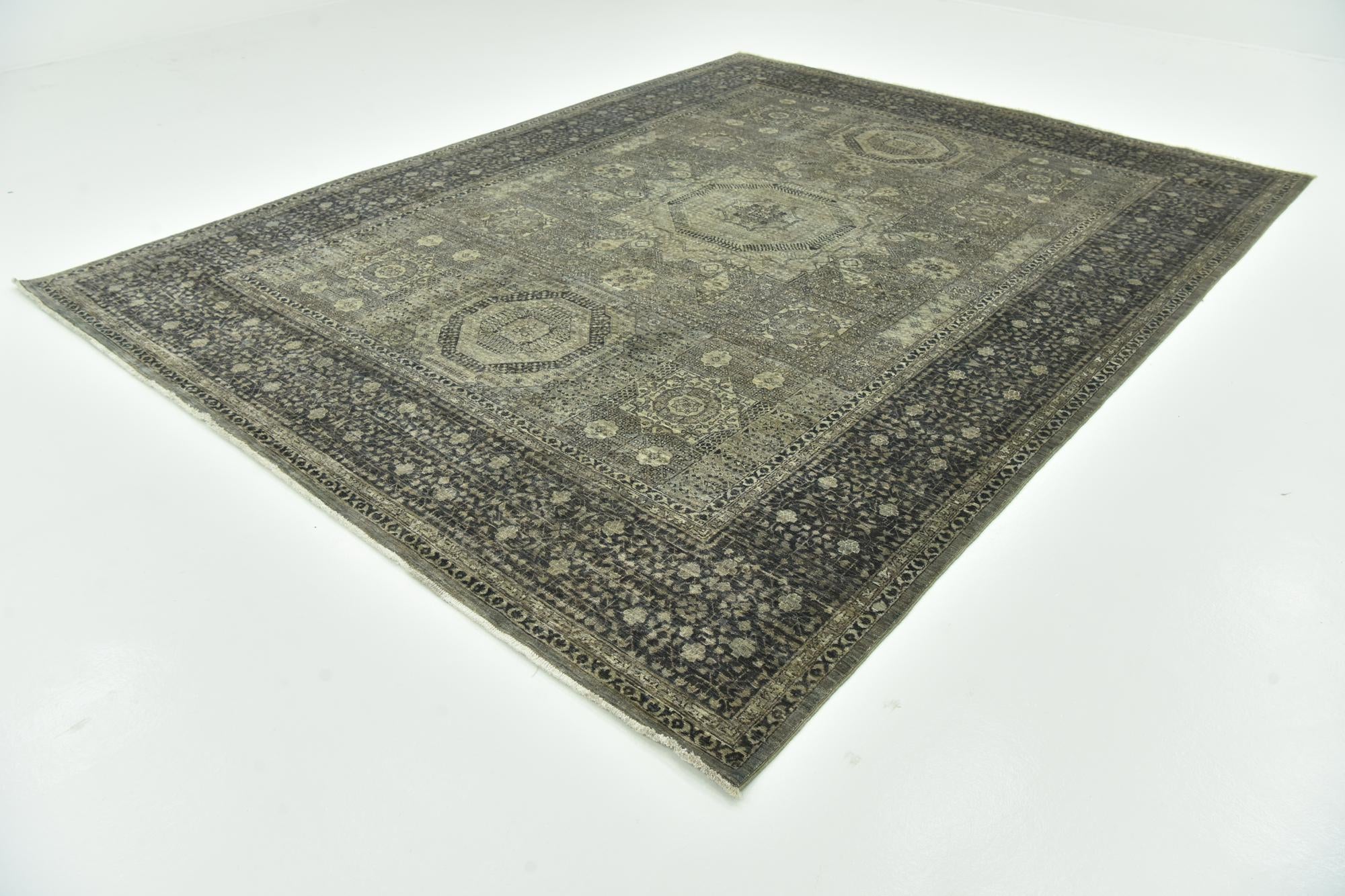 8' 9 x 11' 3 Hand Knotted Mamluk Ziegler Rug