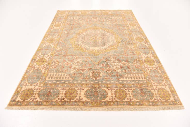 Detail image of 6' 2 x 9' Hand Knotted Mamluk Ziegler Oriental Rug