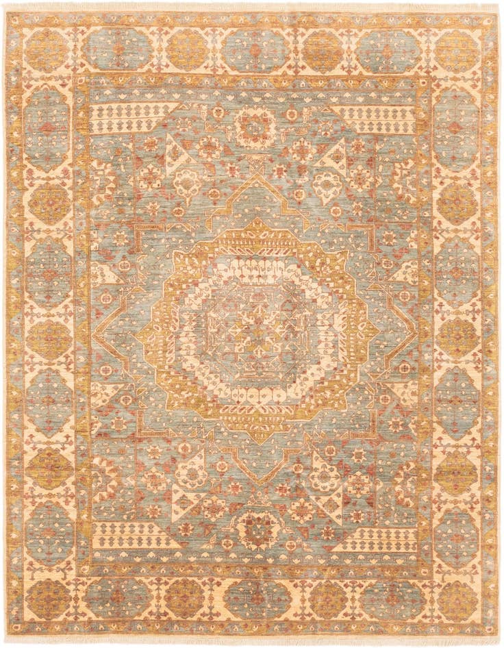 Detail image of 6' 2 x 9' Hand Knotted Mamluk Ziegler Oriental Rug