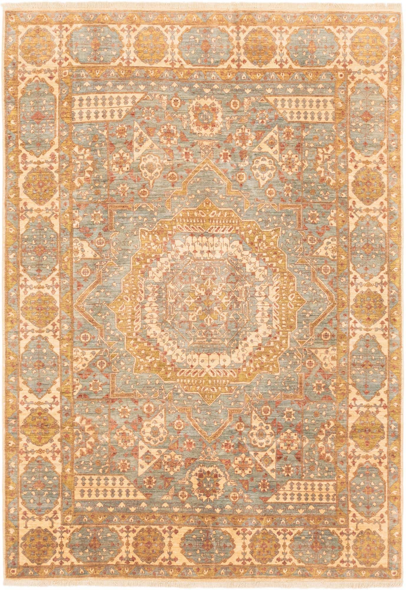 6' 2 x 9' Hand Knotted Mamluk Ziegler Oriental Rug