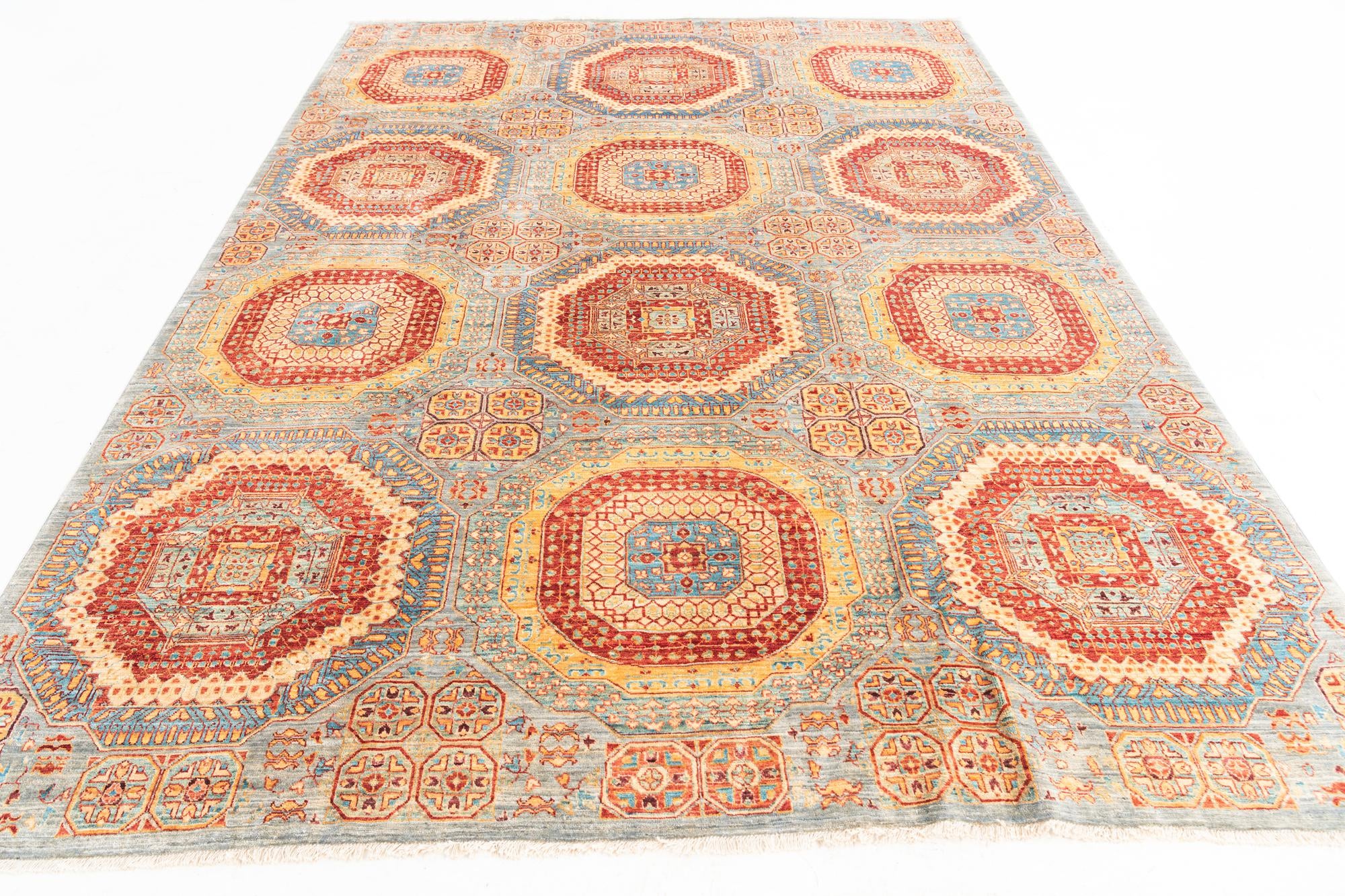 6' 10 x 9' 5 Hand Knotted Mamluk Ziegler Oriental Rug