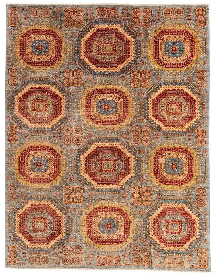 Detail image of 6' 10 x 9' 5 Hand Knotted Mamluk Ziegler Oriental Rug
