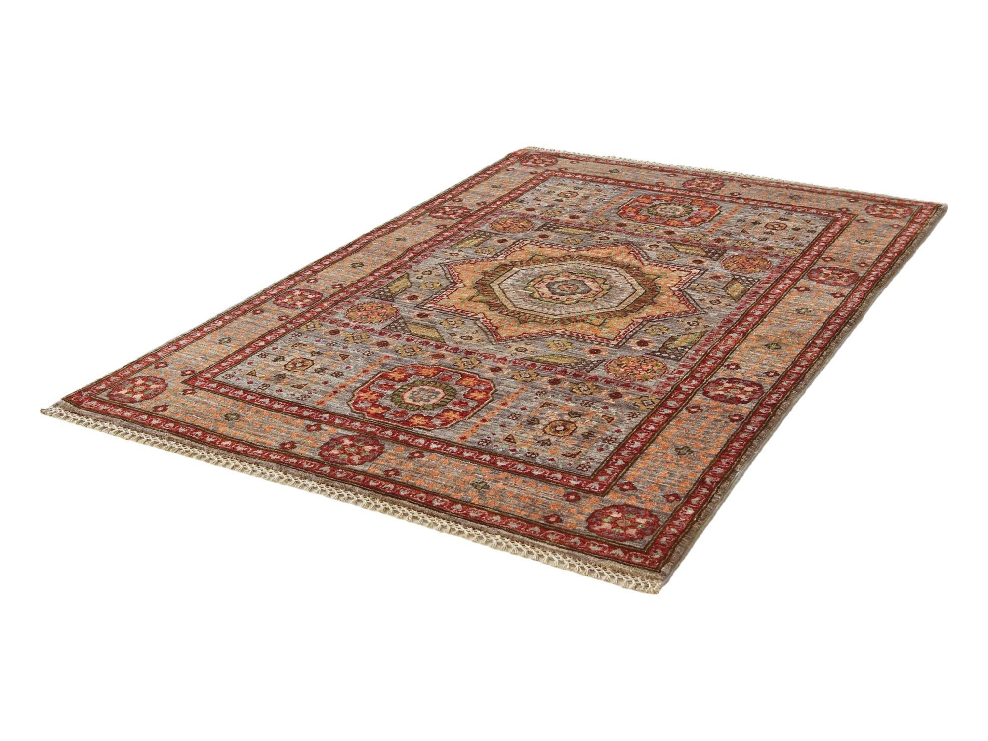 3' 4 x 4' 10 Hand Knotted Mamluk Ziegler Rug