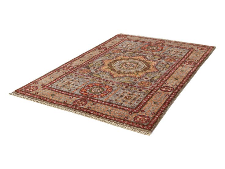 Detail image of 3' 4 x 4' 10 Hand Knotted Mamluk Ziegler Rug
