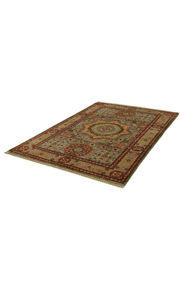 Detail image of 3' 4 x 4' 10 Hand Knotted Mamluk Ziegler Rug