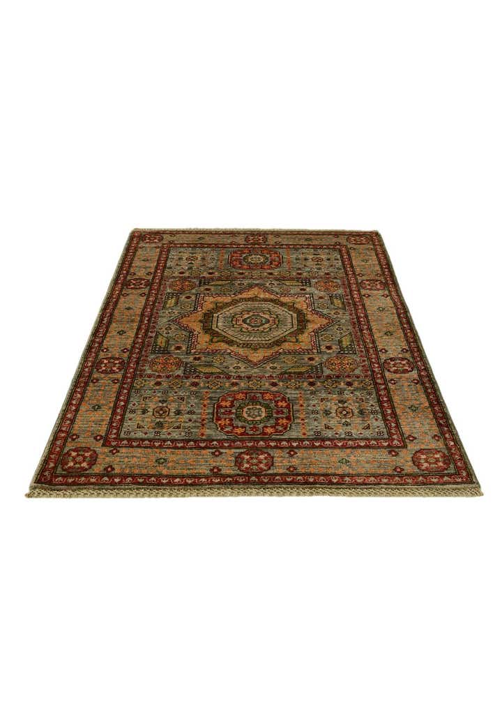 3' 4 x 4' 10 Hand Knotted Mamluk Ziegler Rug