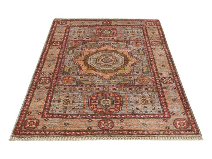 3' 4 x 4' 10 Hand Knotted Mamluk Ziegler Rug
