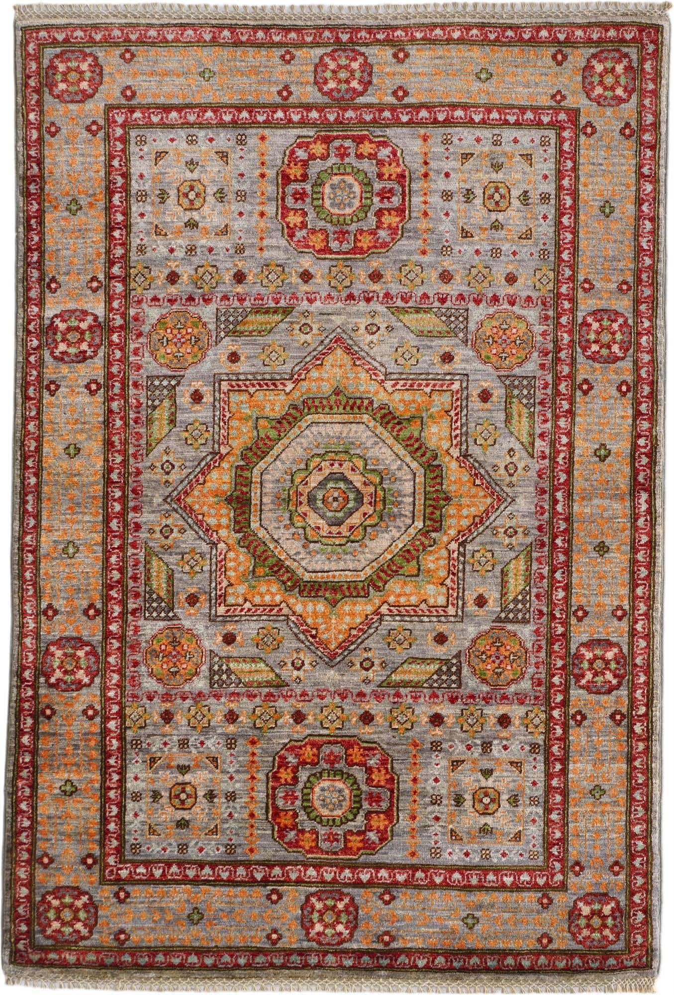 3' 4 x 4' 10 Hand Knotted Mamluk Ziegler Rug