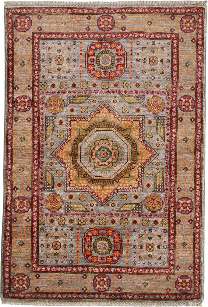 3' 4 x 4' 10 Hand Knotted Mamluk Ziegler Rug