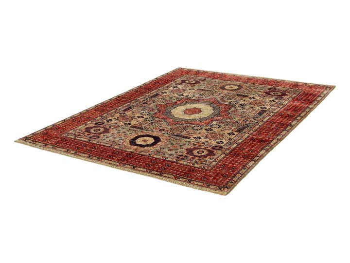 5' 1 x 6' 9 Hand Knotted Mamluk Ziegler Rug