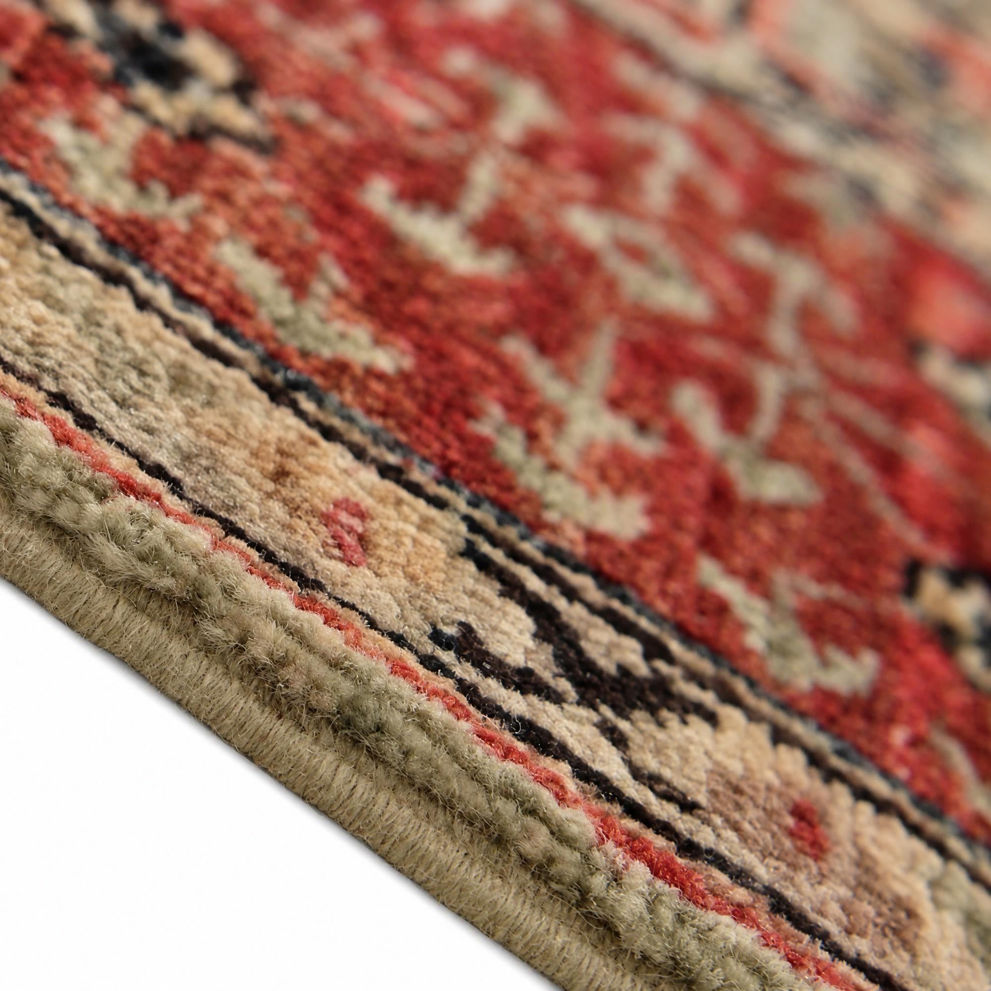 155cm x 205cm Hand Knotted Mamluk Ziegler Rug