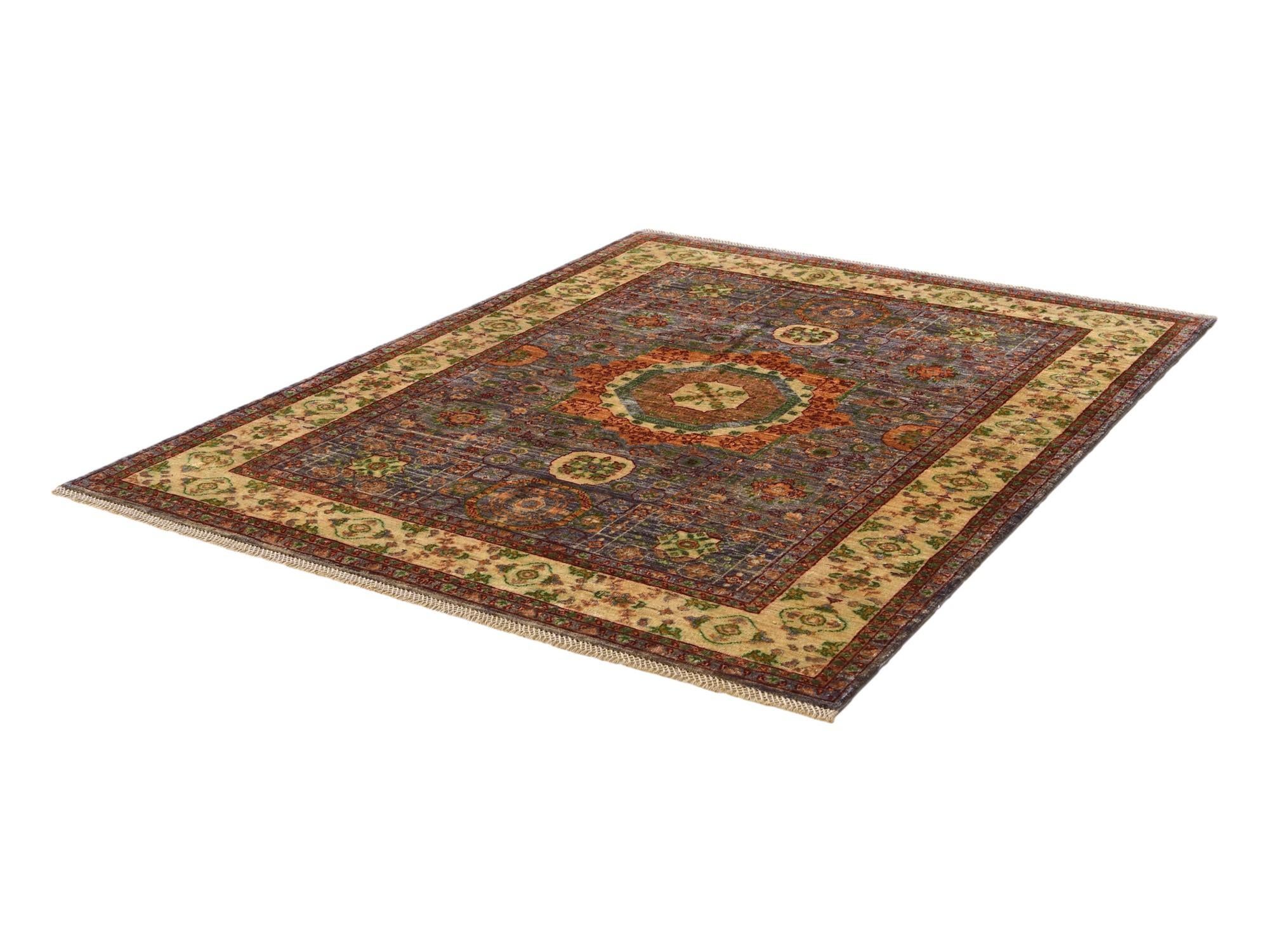 4' 11 x 6' 5 Hand Knotted Mamluk Ziegler Rug