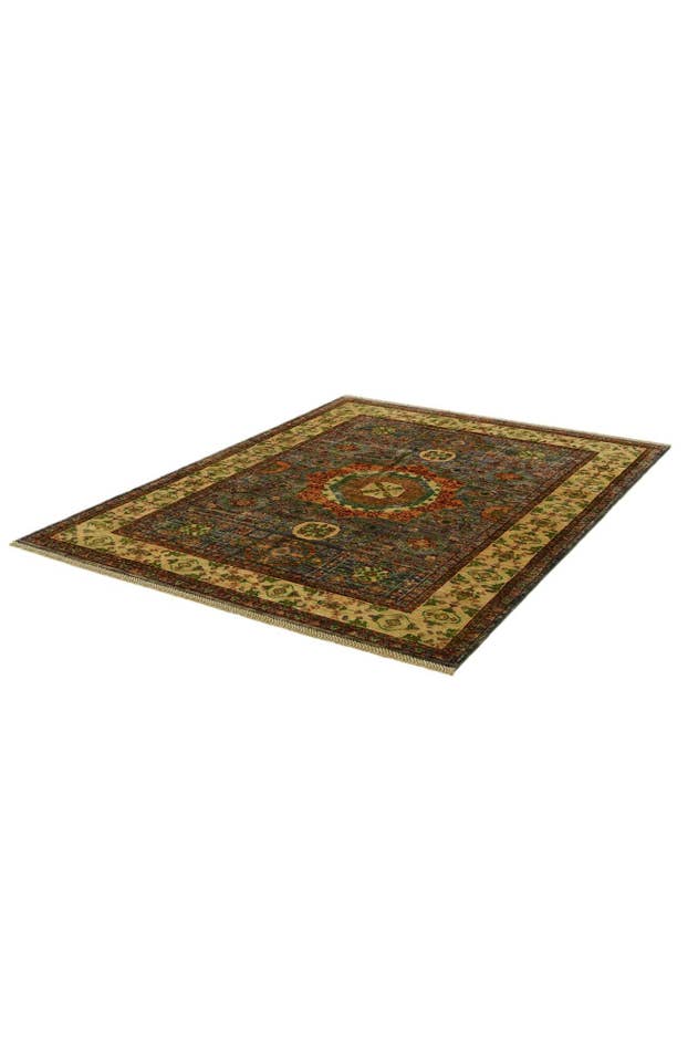 Detail image of 4' 11 x 6' 5 Hand Knotted Mamluk Ziegler Rug