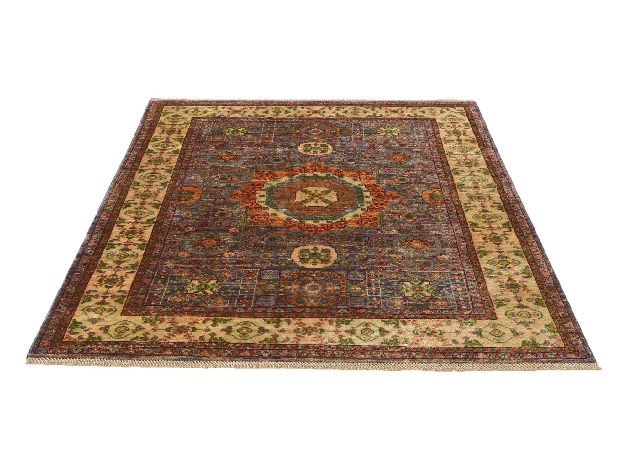 4' 11 x 6' 5 Hand Knotted Mamluk Ziegler Rug