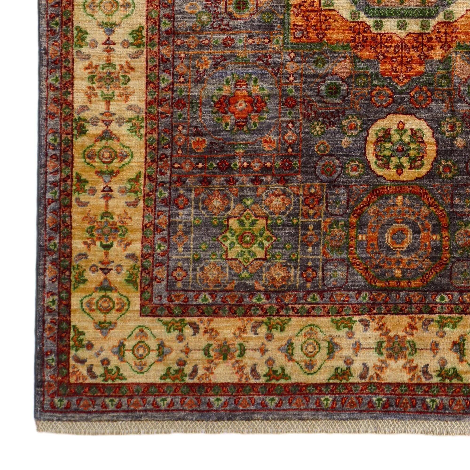 4' 11 x 6' 5 Hand Knotted Mamluk Ziegler Rug