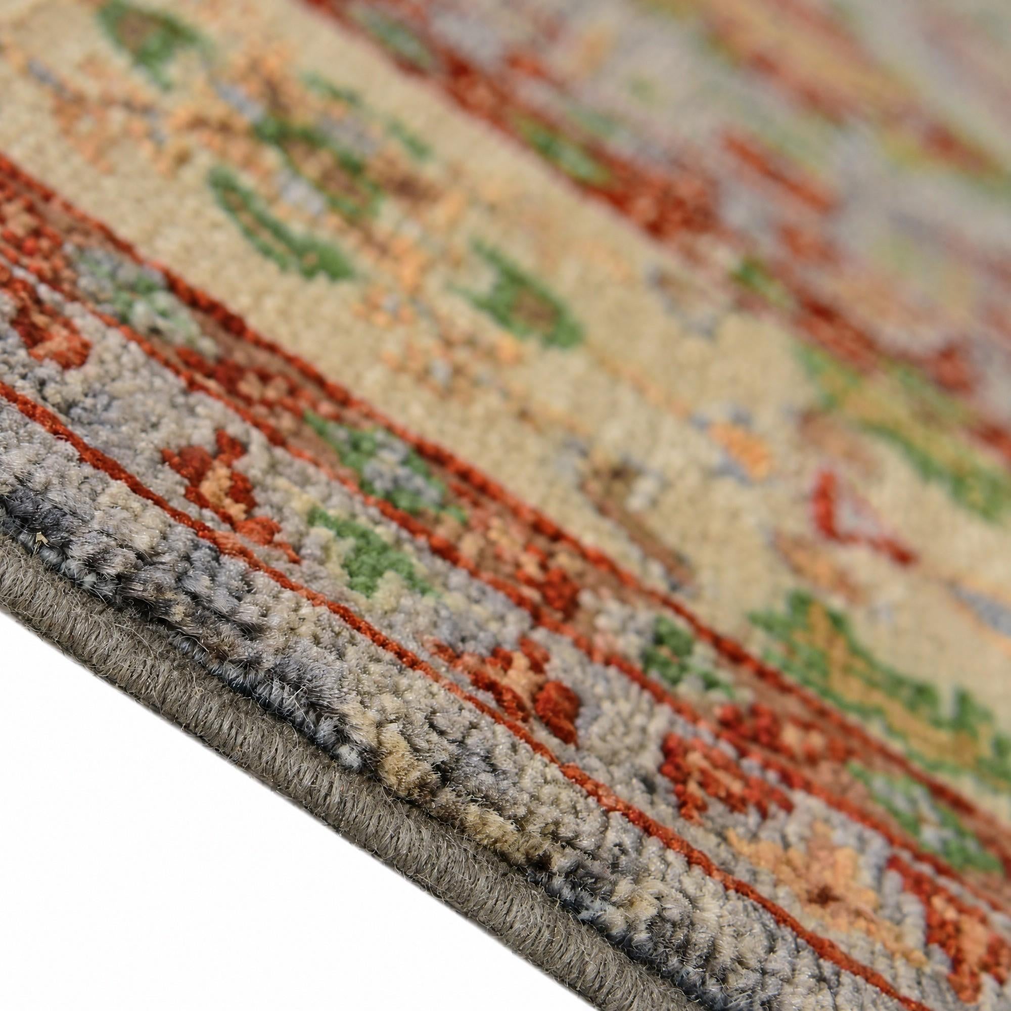 150cm x 195cm Hand Knotted Mamluk Ziegler Rug
