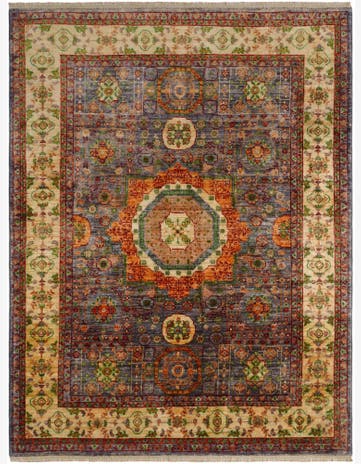 4' 11 x 6' 5 Hand Knotted Mamluk Ziegler Rug