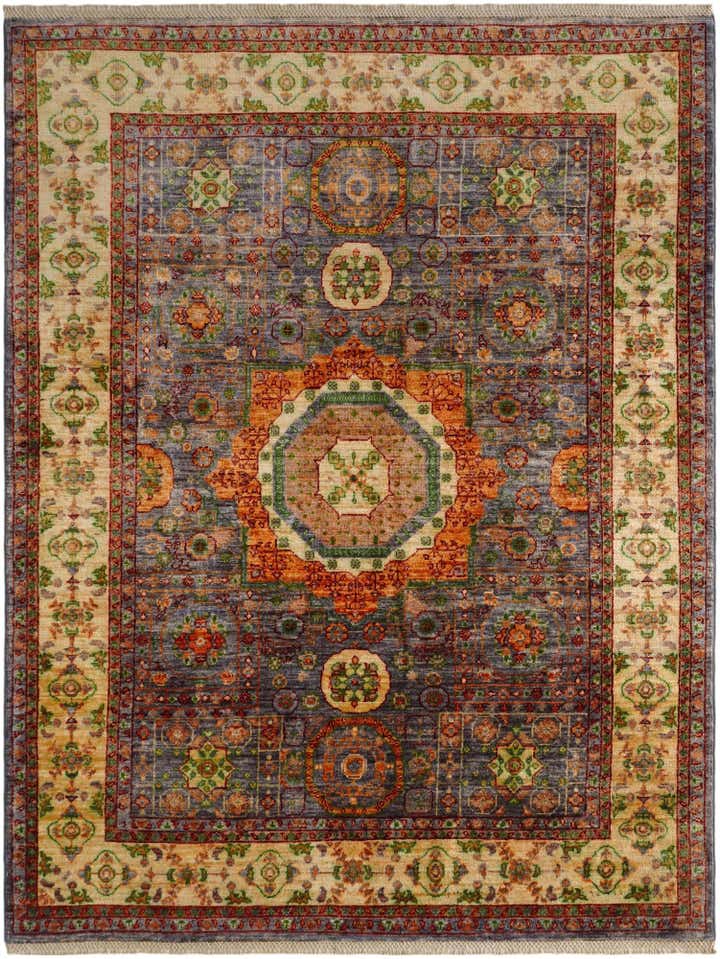 4' 11 x 6' 5 Hand Knotted Mamluk Ziegler Rug