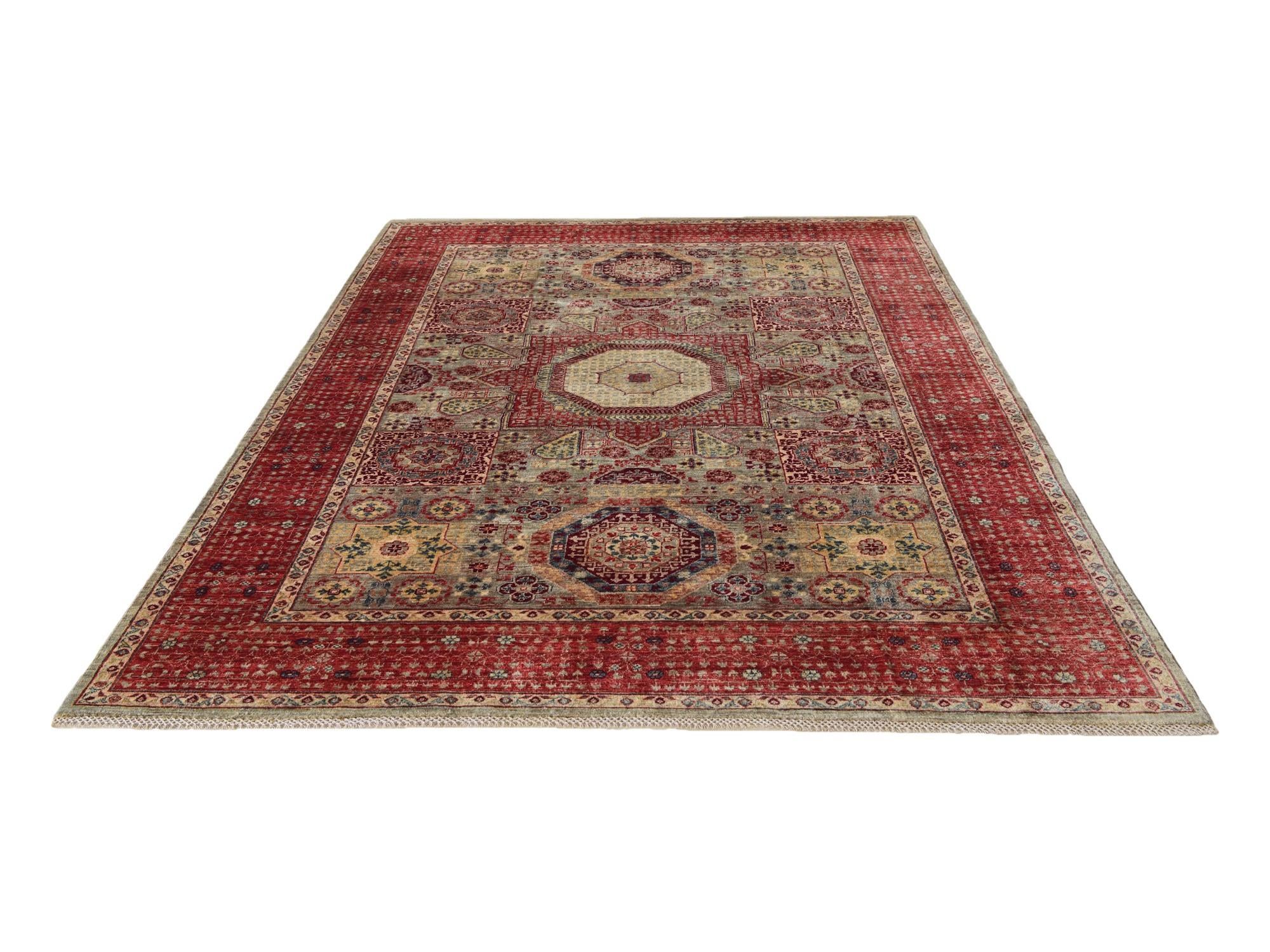 6' 9 x 9' 8 Hand Knotted Mamluk Ziegler Rug
