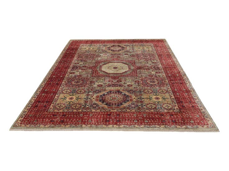 Detail image of 6' 9 x 9' 8 Hand Knotted Mamluk Ziegler Rug