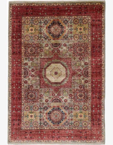 6' 9 x 9' 8 Hand Knotted Mamluk Ziegler Rug