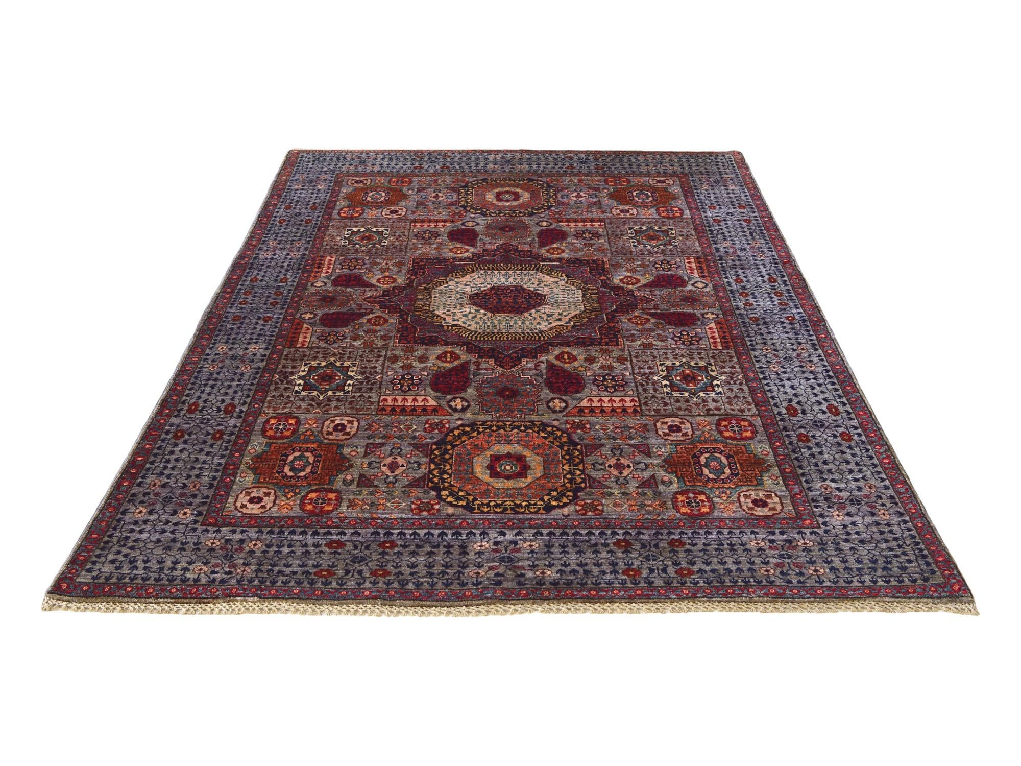 4' 11 x 6' 9 Hand Knotted Mamluk Ziegler Rug
