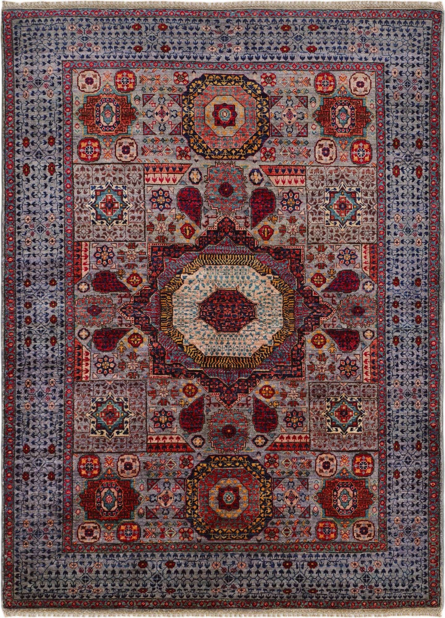 4' 11 x 6' 9 Hand Knotted Mamluk Ziegler Rug