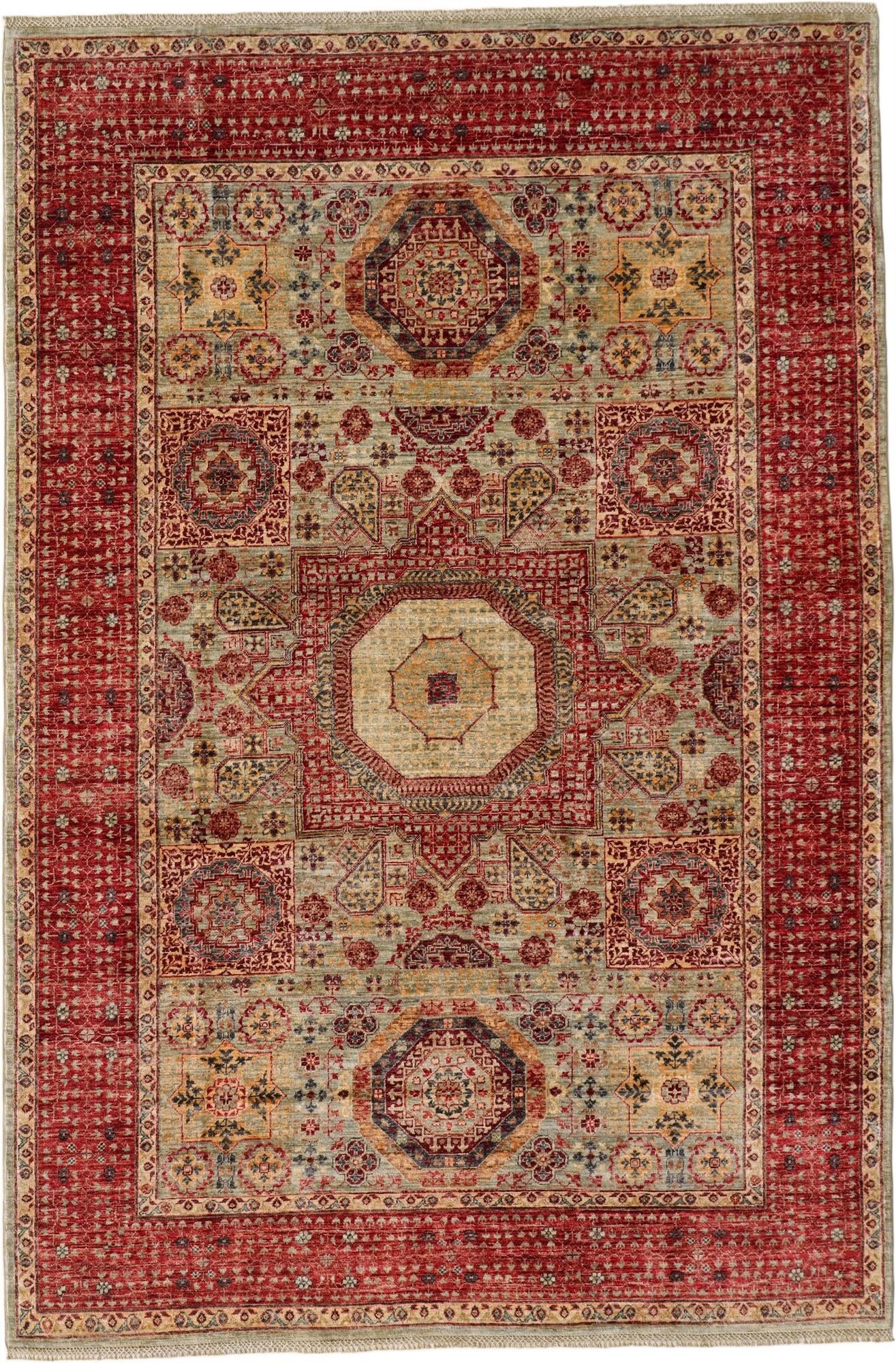 6' 8 x 9' 9 Hand Knotted Mamluk Ziegler Rug