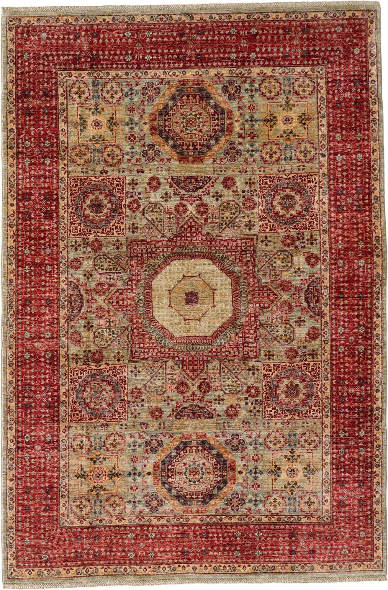 6' 8 x 9' 9 Hand Knotted Mamluk Ziegler Rug
