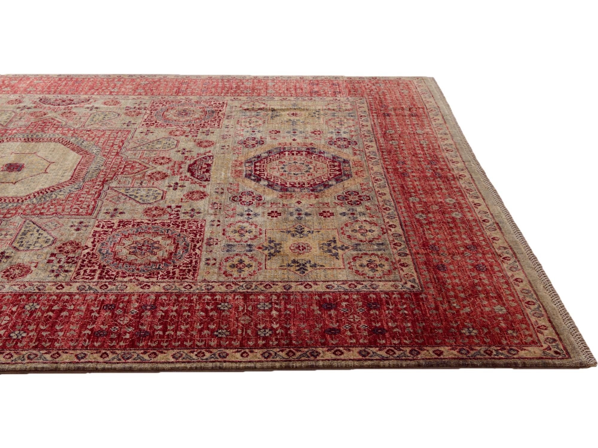 6' 8 x 9' 7 Hand Knotted Mamluk Ziegler Rug