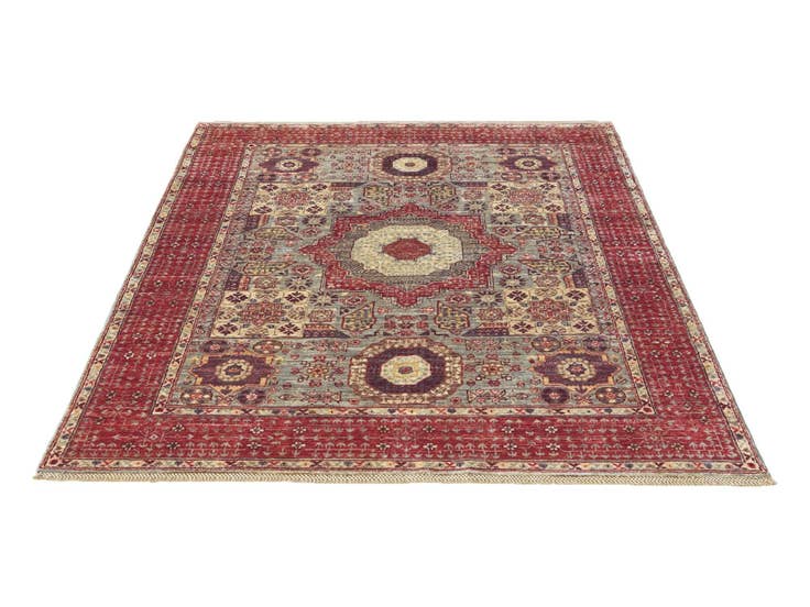Detail image of 5' 1 x 6' 11 Hand Knotted Mamluk Ziegler Rug
