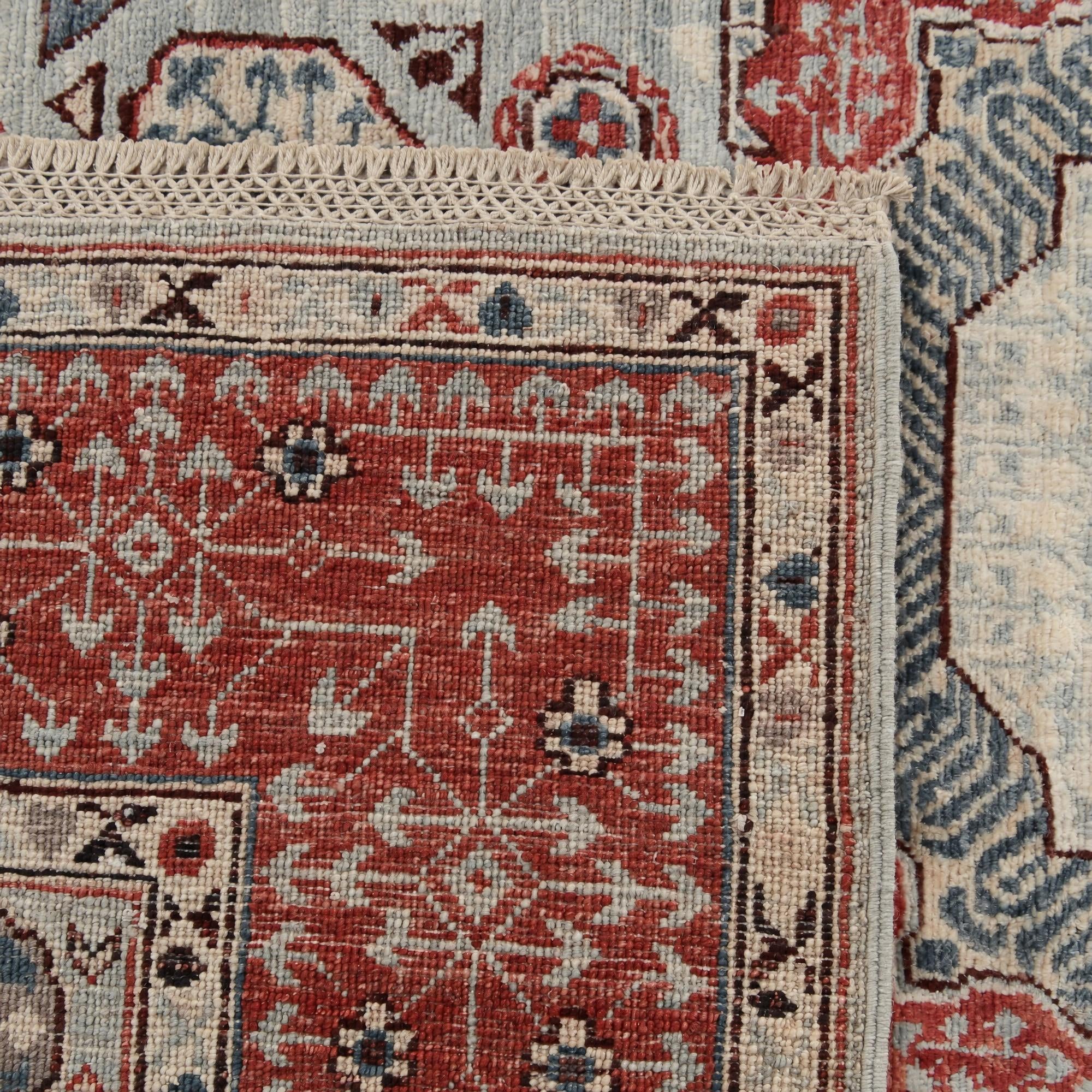 5' 1 x 6' 11 Hand Knotted Mamluk Ziegler Rug