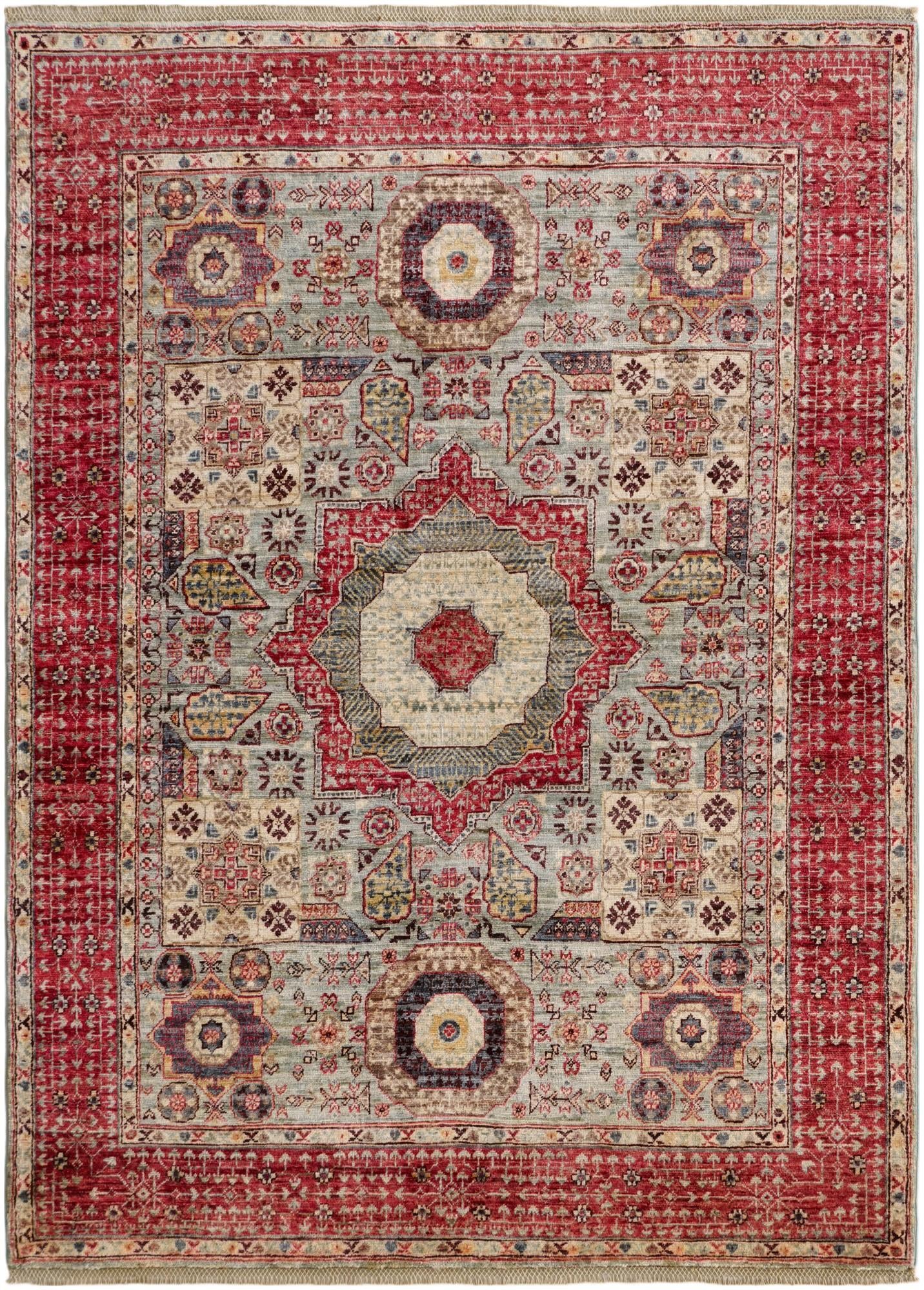 5' 1 x 6' 11 Hand Knotted Mamluk Ziegler Rug