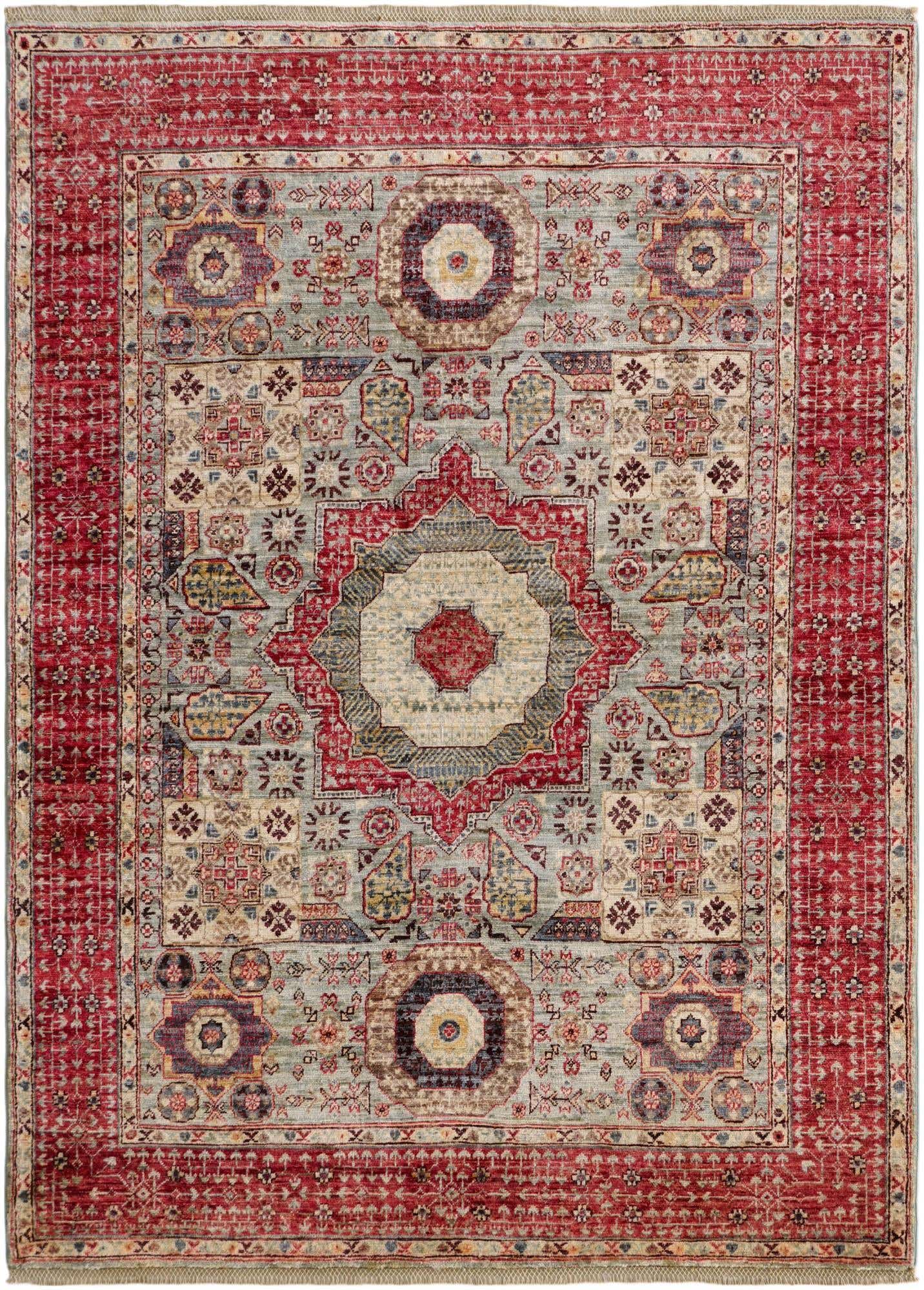 5' 1 x 6' 11 Hand Knotted Mamluk Ziegler Rug