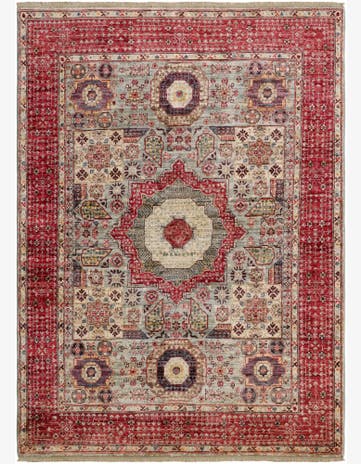 5' 1 x 6' 11 Hand Knotted Mamluk Ziegler Rug