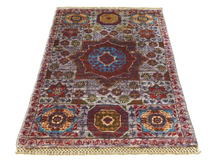 Detail image of 1' 10 x 3' Hand Knotted Mamluk Ziegler Rug