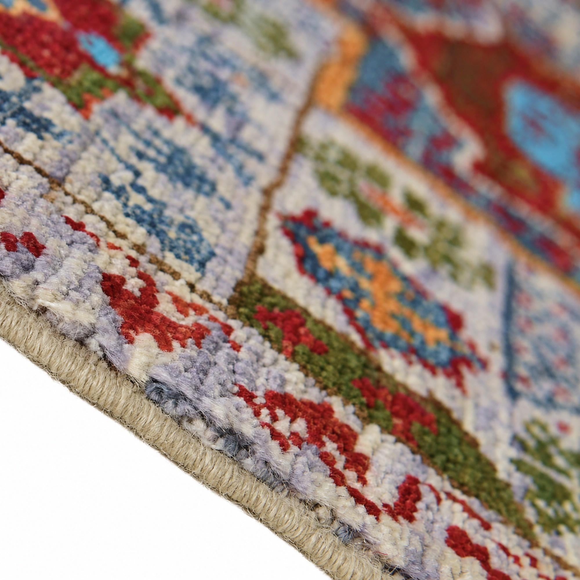 55cm x 90cm Hand Knotted Mamluk Ziegler Rug