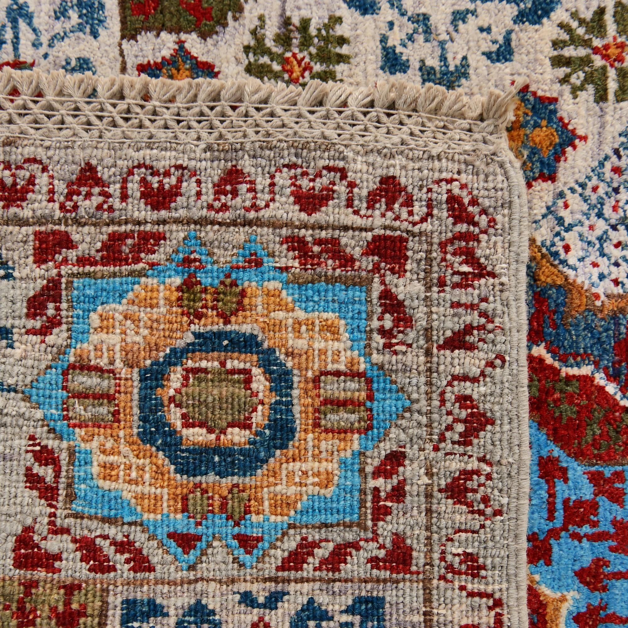 55cm x 90cm Hand Knotted Mamluk Ziegler Rug