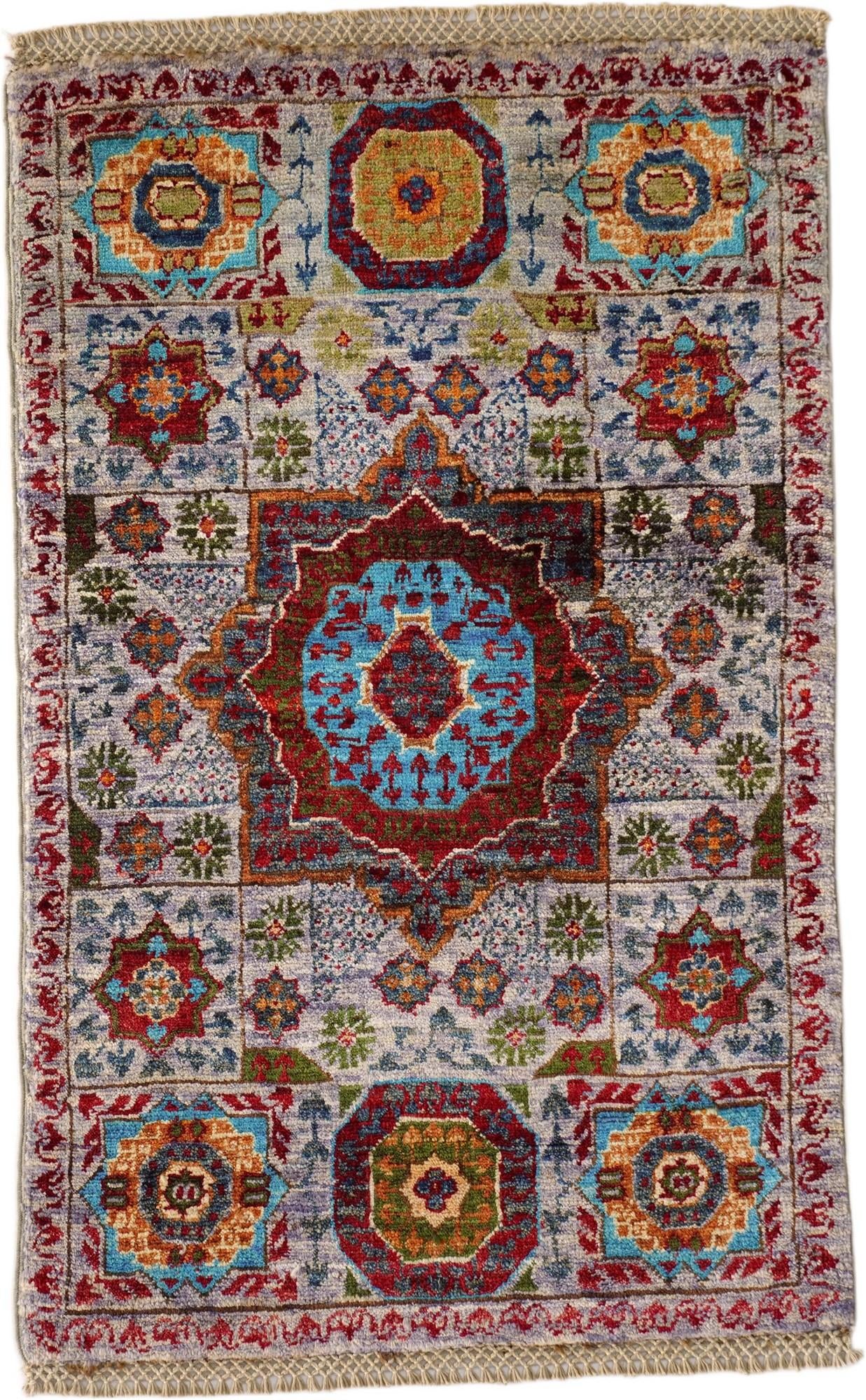 1' 10 x 3' Hand Knotted Mamluk Ziegler Rug