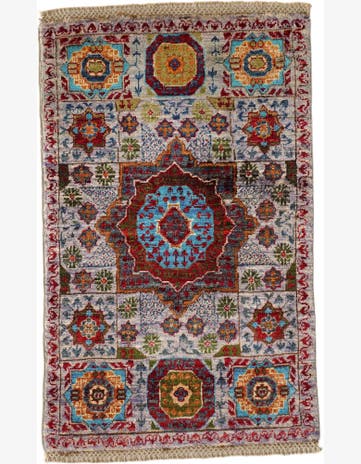 1' 10 x 3' Hand Knotted Mamluk Ziegler Rug