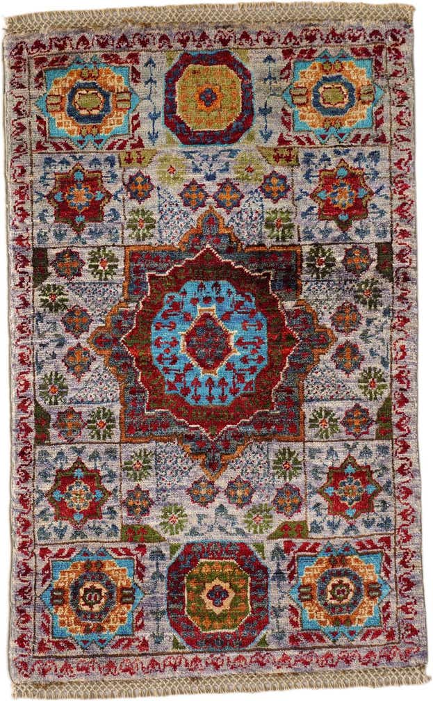 1' 10 x 3' Hand Knotted Mamluk Ziegler Rug