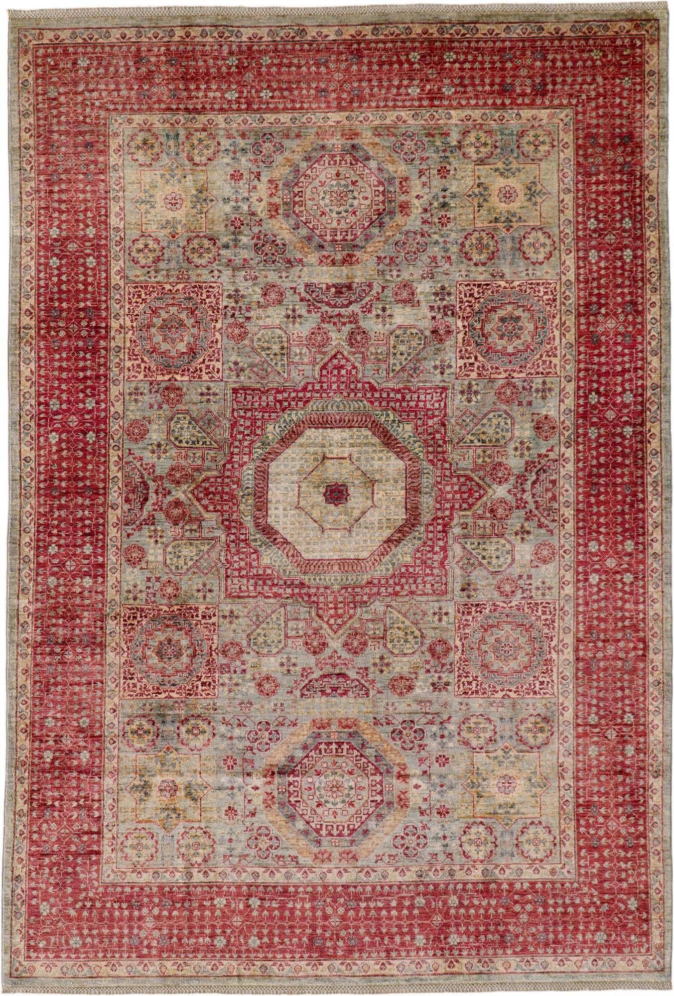6' 8 x 9' 9 Hand Knotted Mamluk Ziegler Rug