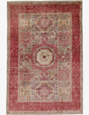 6' 8 x 9' 9 Hand Knotted Mamluk Ziegler Rug
