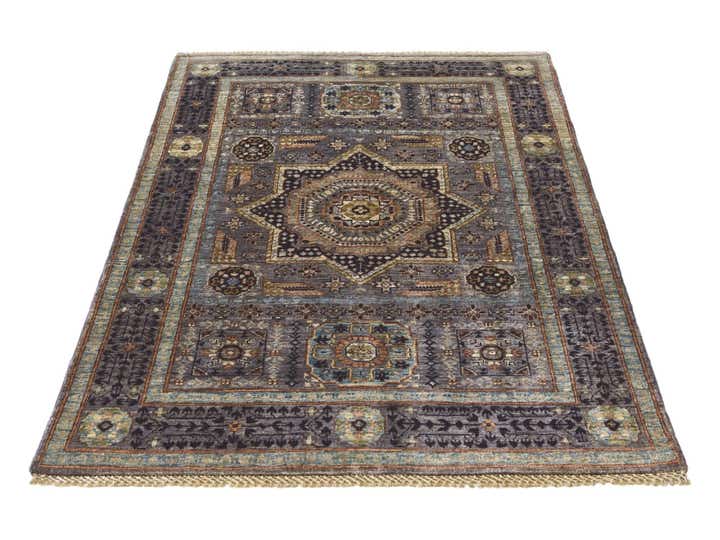 3' 5 x 4' 11 Hand Knotted Mamluk Ziegler Rug