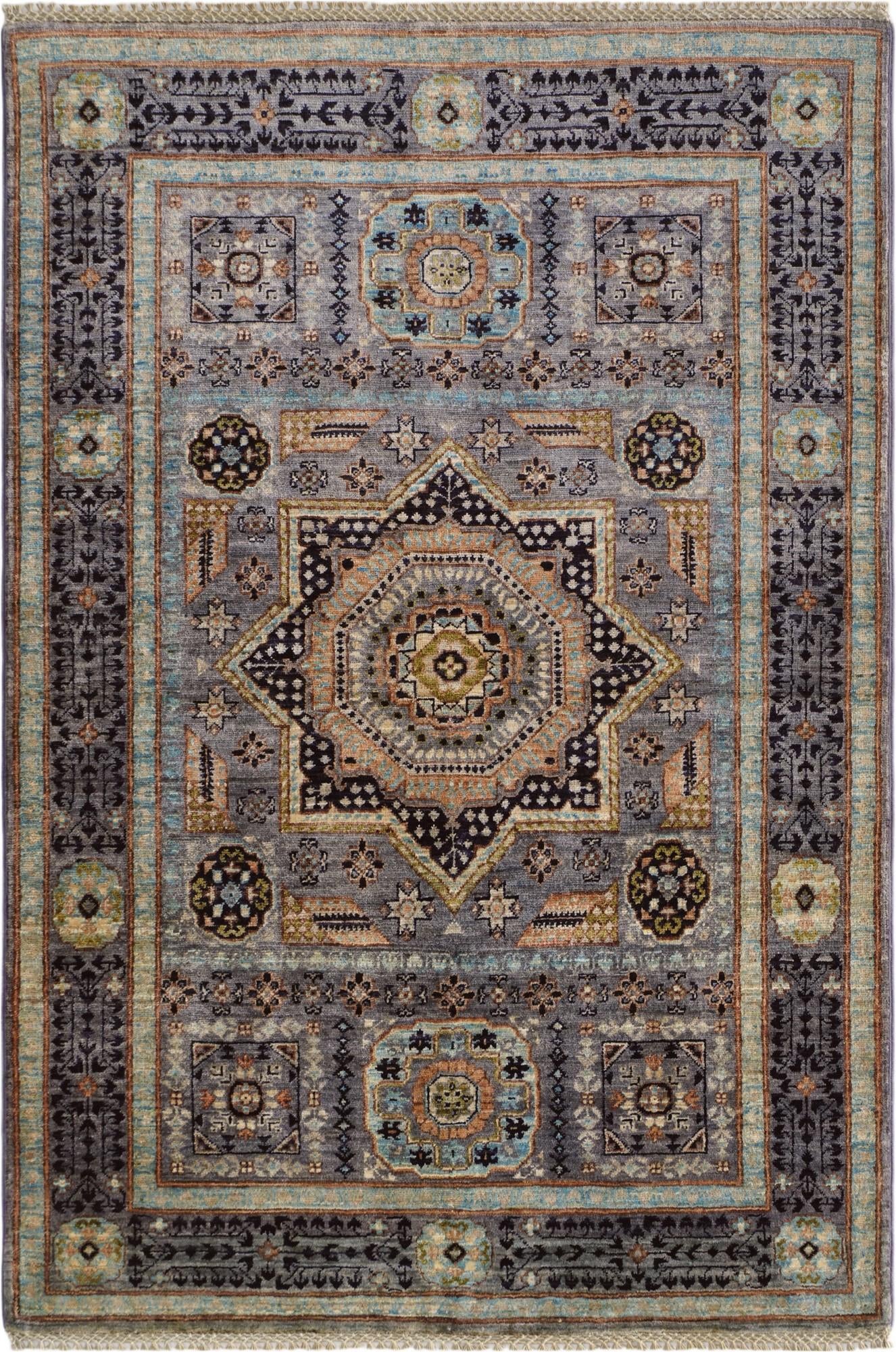3' 5 x 4' 11 Hand Knotted Mamluk Ziegler Rug